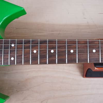 B.C. Rich Warlock WG-035 Mini Guitar 1990's Lime Green Made in Japan MIJ w/ Bag image 6