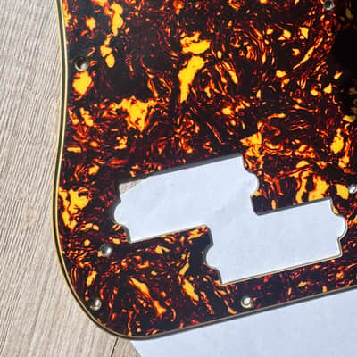 62 Fender Precision Pickguard  60 thru 71 Relic Aged  Brown / Orange Fire Tortoise USA RI image 7