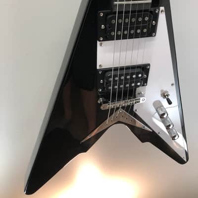 Harley Benton Victory-BK 2022 Gloss Black 2022 Flying V Style Guitar image 2