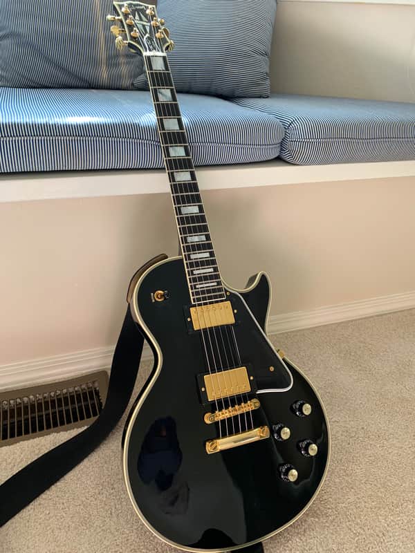2010 Gibson Les Paul Custom 1960 Black Beauty "Gold Book" 50th Anniversary image 1