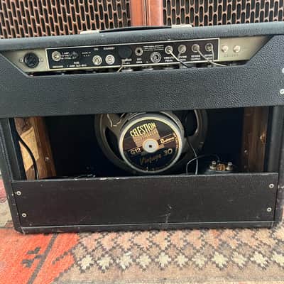 Vintage 1965 Fender USA Deluxe Reverb '60s Blackface Combo Tube Electric Guitar Amp 1960s image 18