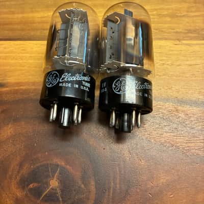 Matched Pair GE 6L6GC clear top tubes test NOS image 2