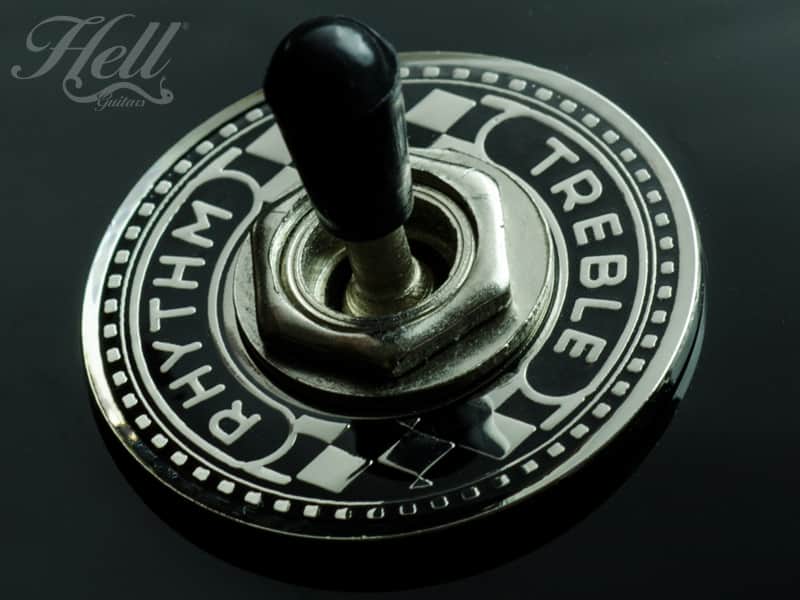 100% Brass "Diamante" Toggle Switch Washer ( Poker Chip ). Fits most LP, SG Guitars etc.. image 1