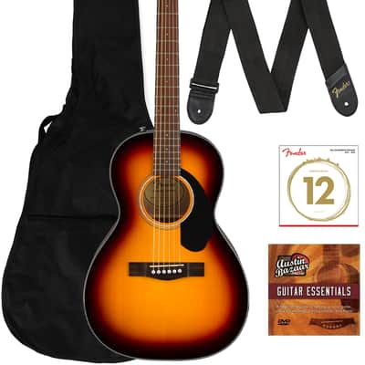 Fender CP-60S Solid Top Parlor Acoustic Guitar - Sunburst w/ Gig Bag image 1