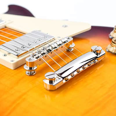 Epiphone Inspired by Gibson Custom 1959 Les Paul Standard Reissue Deep Cherry Sunburst image 7