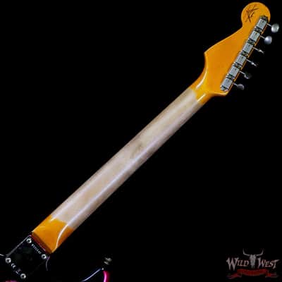 Fender Custom Shop Wild West Black Lightning 2.0 Stratocaster HSS Maple Board 22 Frets Heavy Relic Pink Paisley image 5