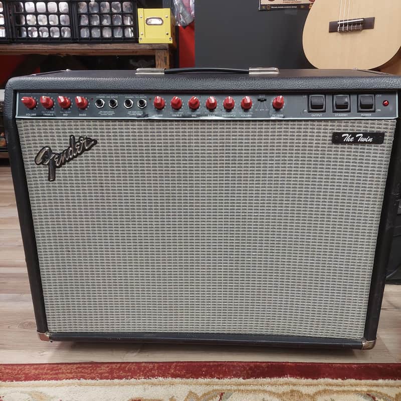 1990 Fender The Twin Red Knob LL66385 100-Watt, 2x12" Guitar Combo Amplifier SN# LO-289539 "Made In USA" image 1