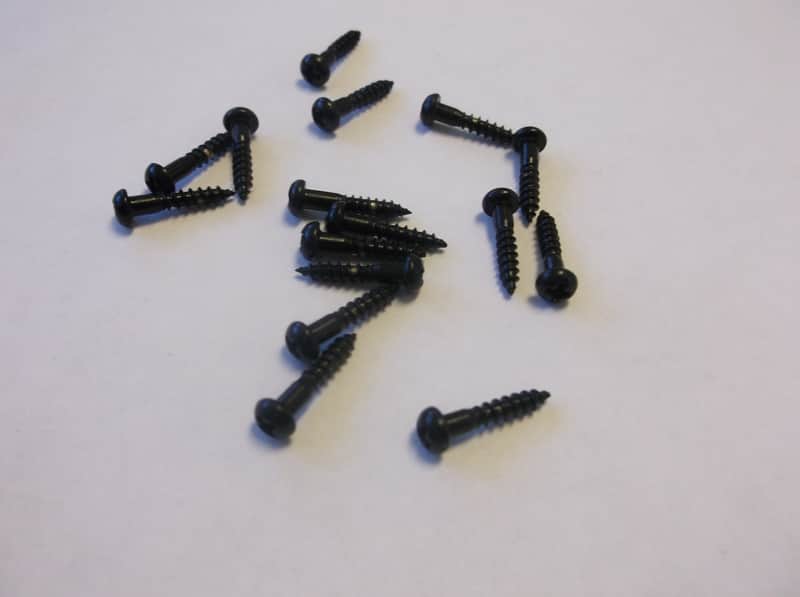 #3 x 1/2" Phillips Tuning Machine Head Screws (16) - BLACK image 1