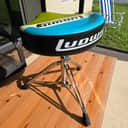 Ludwig LAC48TH Atlas Classic Saddle Throne 2010s - Chrome with Blue / Olive Seat