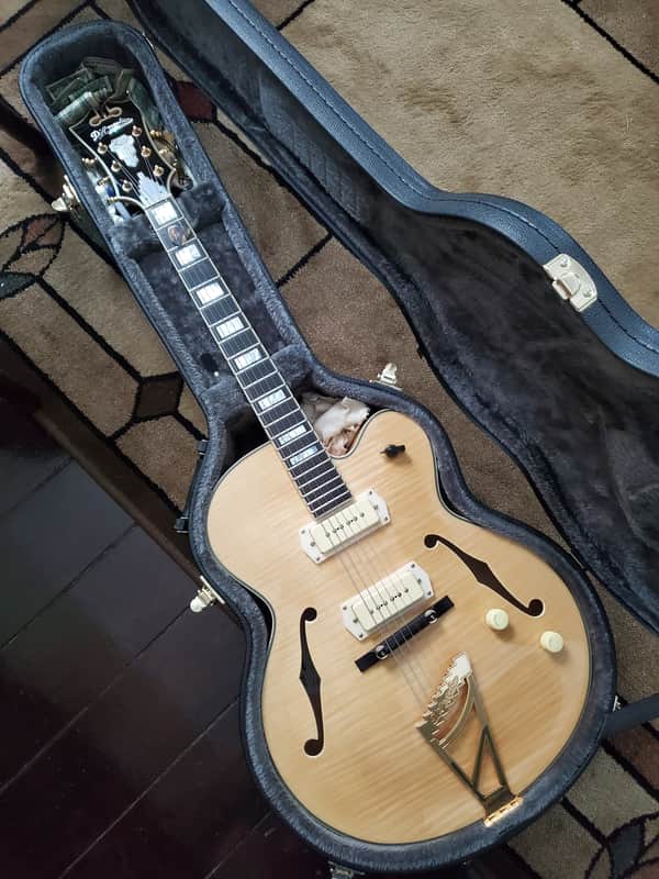 D'Angelico Excel EX-59 Hollow Body Single Cutaway with Stairstep Tailpiece 2010s - Natural image 1