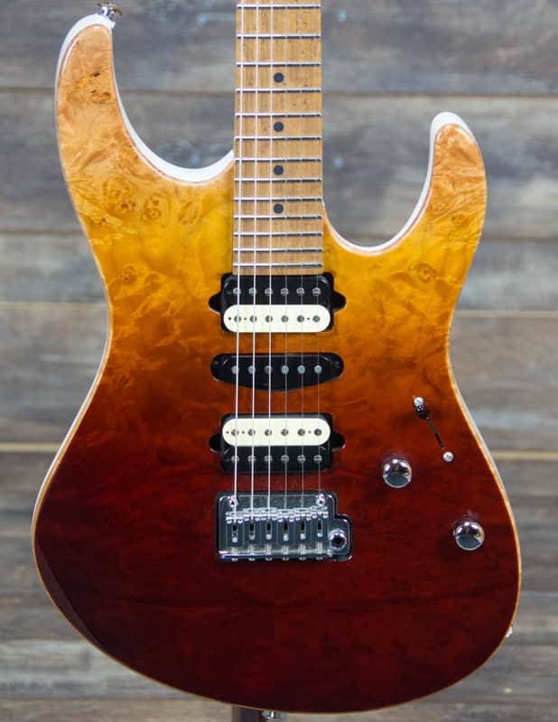 Suhr Modern Desert Gradient custom stunning finish 5A Roasted Birdseye Neck stainless frets image 1