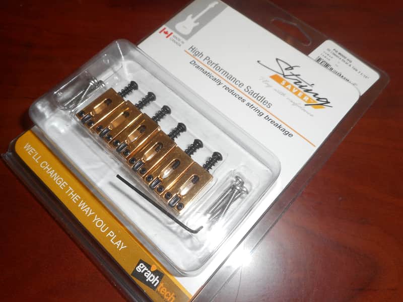 Graph Tech PG-8000-0G String Saver Classics 2-1/16" Strat/Tele-Style Saddles - 6-String image 1