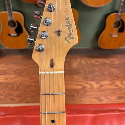 2004 50th Anniversary Fender American Series Stratocaster with Maple Fretboard Chrome Blue image 19