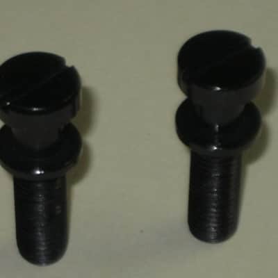 ONE pair of rarely used (rarely handled) Gibson BLACK GLOSS Finish STUDS (aka Mounting Pieces) and Black Finish ANCHORS (aka Inserts) for PTTP BLACK GLOSS Finish Stop Bar Tailpiece (Tailpiece NOT included) came off of a 2000 LP Gothic (NO guitar) image 19