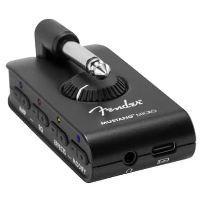 Fender Mustang Micro Personal Headphone Guitar Amplifier Bundle w/Fender Pick... image 5