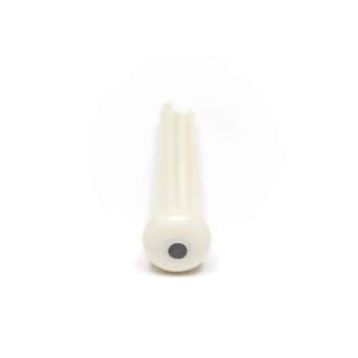 Graph Tech TUSQ Traditional Style Bridge Pins White with Black Inlay image 3