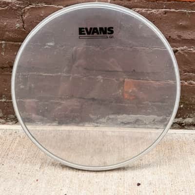 Evans Used Clear Drum Heads 16" Hydraulic Red, 12" Hydraulic Red, 12" Clear and 10" Clear Respectively image 4
