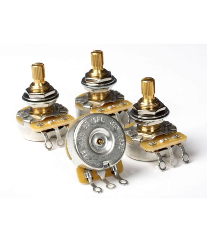CTS 500k Audio/Log Pot, Split Shaft, Rear-Routed Guitars (4 Pack) image 1
