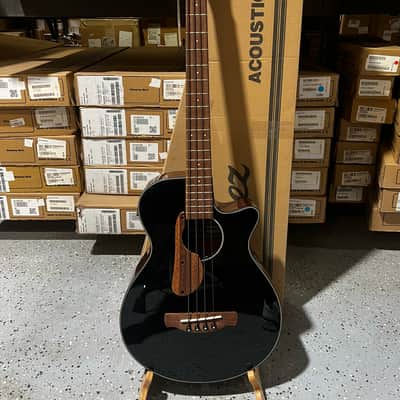 Ibanez AEGB24E AEG Acoustic-electric Bass Guitar - Black High Gloss image 1