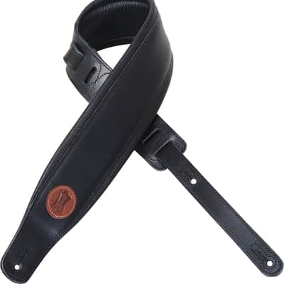 Levy's MSS1-BLK Veg Tan Leather Guitar Strap