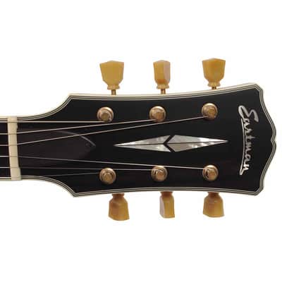 Eastman 2022 SB57/N-BK Electric Guitar with Case - Black with Gold Hardware image 7