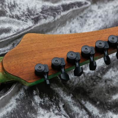 Boutique guitar Ergal 7 string fanned points and lines edition by GB Liuteria image 19