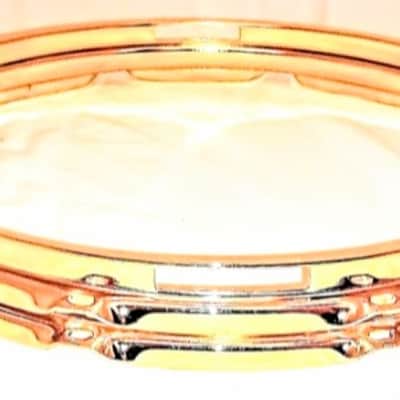 UNMARKED SNARE DRUM HOOPS SET IN BRASS PLATING - FREE SHIP TO C-USA! image 2