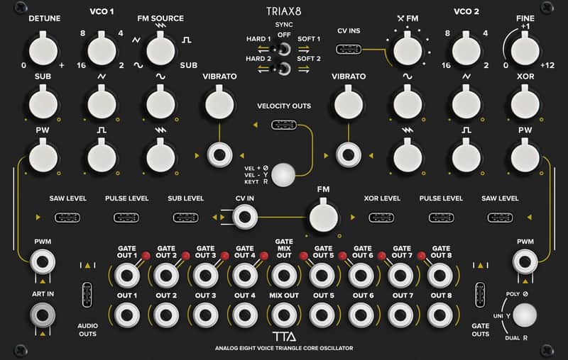 Tiptop Audio Triax8 Polyphonic Analog Oscillator Eurorack Module image 1