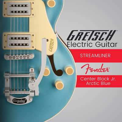Gretsch G2655T Streamliner Center Block Jr. Double-Cut 6-String Right-Handed Electric Guitar with Arched Maple Body, Bigsby, and Laurel Fingerboard (Arctic Blue) image 2