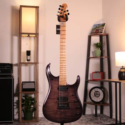 Musicman JP15 Electric Guitar - Roasted Maple Fingerboard, Flame Trans Black Burst image 17