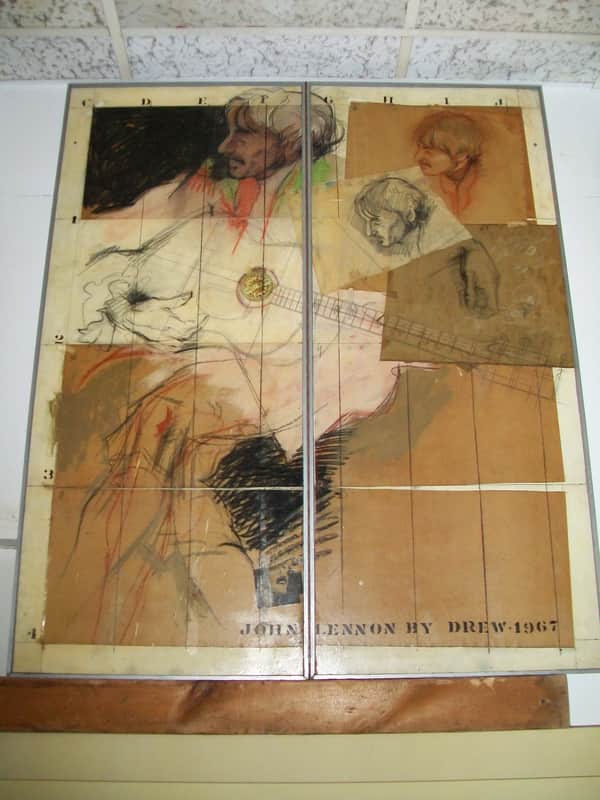 Drew Walker 1967 John Lennon Multi media collage 43"x48" 1 of 1 image 1