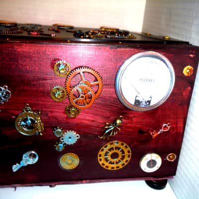 Synth Portal Steampunk Modular Powered Synthesizer-no modules 2025 - Wood/black & bronze image 21