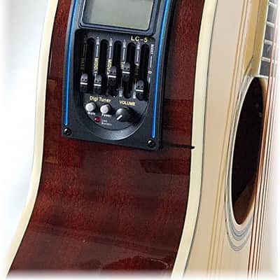Dillion DF-900 ES Folk Size Acoustic Guitar Natural w/Case image 6