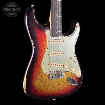Fender Custom Shop 1963 Stratocaster Relic 3 Tone Sunburst Sparkle w/case TSLTD2OF10 image 3