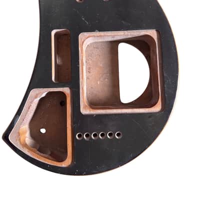 Brown Crescent Shaped Guitar Mini Body DIY Project image 2