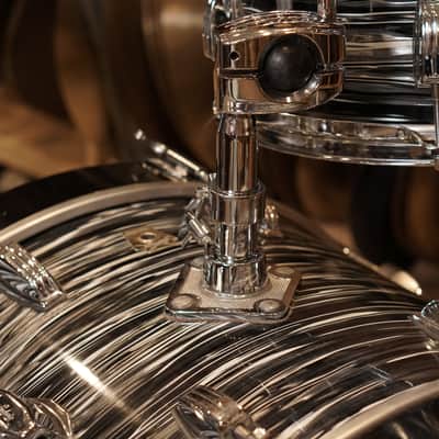 Ludwig 12/13/16/22" Classic Maple Mod Drum Set - Vintage Black Oyster image 5