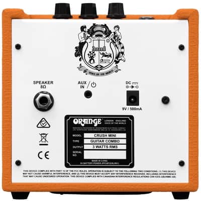 Orange Crush Mini Guitar Combo Amplifier (3 Watts), Orange image 5