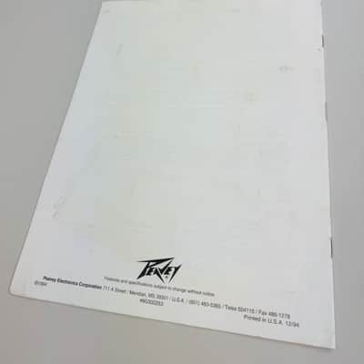Peavey Delta Blues Amp Instruction Manual 1994 image 2