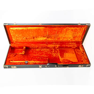 Vintage Fender G&G Guitar Case Late 60s Early 70s Black Tolex Orange Interior image 7