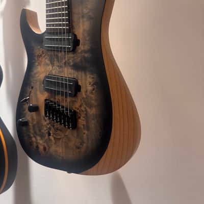 Schecter Reaper-7 Multiscale Left-Handed 2019 - Present - Satin Charcoal Burst image 2
