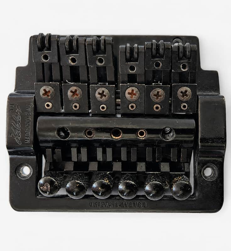 Vintage 1980s Kahler 2300 Flat-Mount Black Tremolo w/ Locking Nut & Original Screws – Made in USA – No Arm image 1