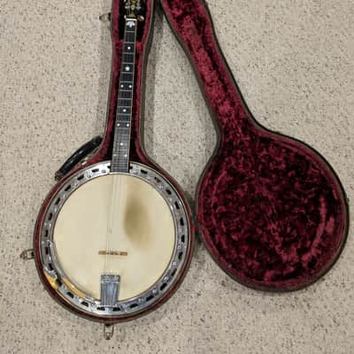 Vega Vox Tenor 4 string Banjo 1930's Gold pearloid image 1