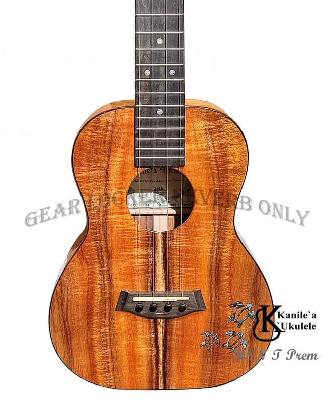 Kanile`a HNS T Prem 25th anniversary Sea Turtle Tenor ukulele with Premium Koa wood image 1