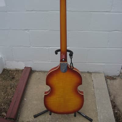Mayfair Deluxe Bass 60's 70's Vintage Sunburst Case, Kent Teisco image 8