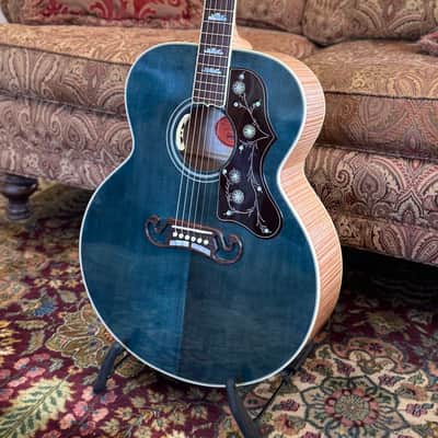 Gibson SJ-200 Custom Shop Made 2 Measure Limited Edition 2024 Blue Top - Natural Flame Back image 1