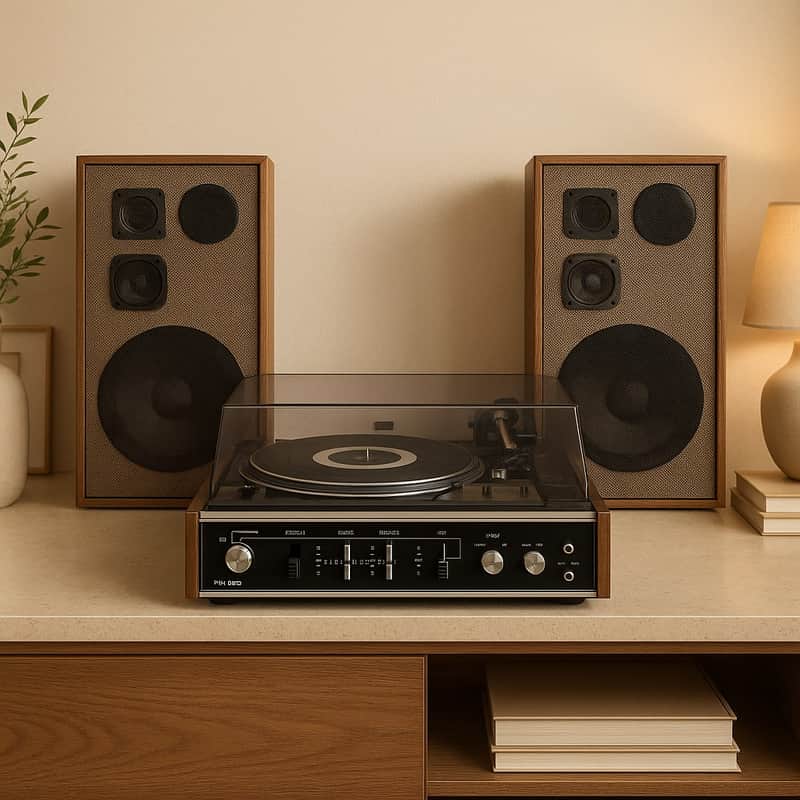 DUAL HS-135 / 1224 Rare Vintage Turntable Bundle Serviced Warranty Speakers Serviced