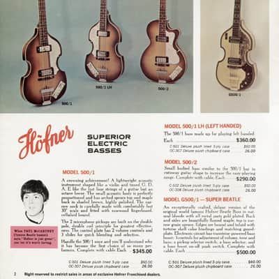 Hofner 500/1 Violin Bass LEFTY 1975 - Sunburst image 17