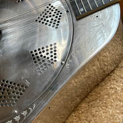 1937 National Style 3 Single Cone Mandolin w' Calton Flight Case Lilly of the Valley image 23