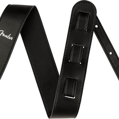 Fender Vegan Leather Microfiber Guitar Strap - BLACK, #099-0647-000