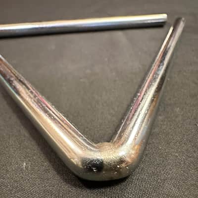 Unbranded 5" Triangle, Chrome Plated Steel, 1/4" diameter Rod - MINT image 6